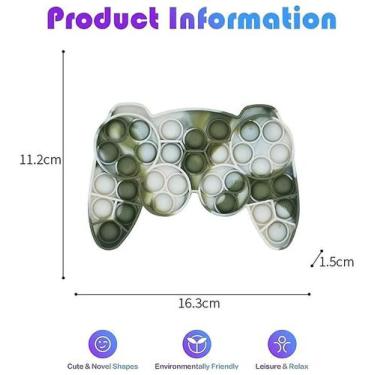 Imagem de Controlador de jogo de brinquedo Bubble Fidget em forma de silicone - 