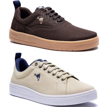 Imagem de Kit 2 Pares Tênis Casual Masculino Polo Joy em Lona Cadarço-Masculino