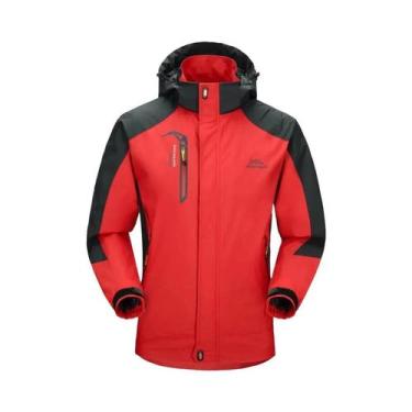 Imagem de Jaqueta Impermeável Masculina Para Caminhadas Preta TRVLWEGO Camping E