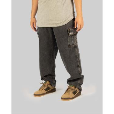 Imagem de Calça DR7 Street Jeans Estonada New Classic (Tamanho Extra) - Preta-Unissex