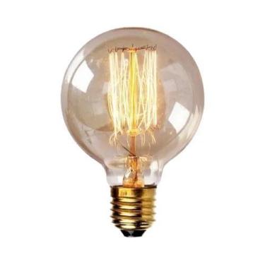 Imagem de Lâmpada Incandescente Vintage Edison ST64 G80 G95 T10 T45 E27 40W Dime