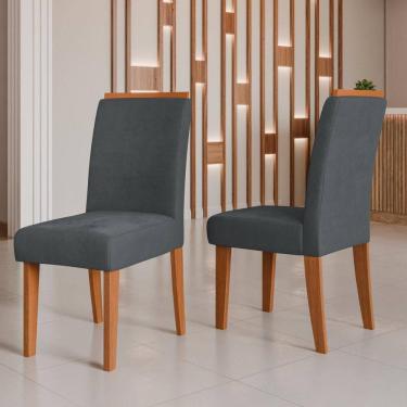 Imagem de Kit 2 Cadeiras de Jantar Estofadas Multimóveis CR50257