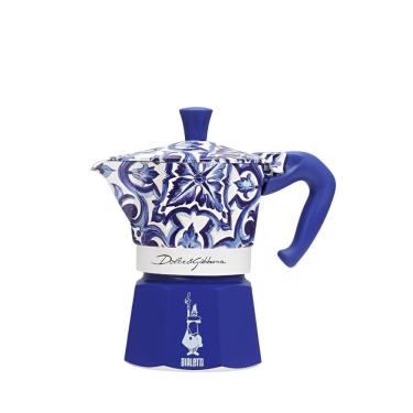 Imagem de Cafeteira Italiana 3 Xícaras Dolce Gabbana Blue Moka Express Bialetti