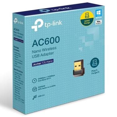Imagem de Adaptador USB WI-FI AC600 Dual Band, ARCHER T2U NANO  TP-LINK