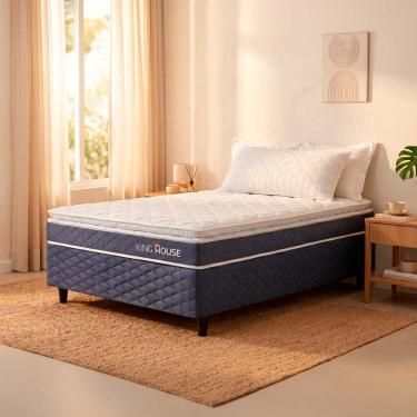 Imagem de Cama Box Azul Durban Azul D28 Solteiro 88x188 - King House