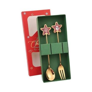 Imagem de Conjunto De Talheres De Aço Inoxidável Com Tema De Natal, Faca, Garfo 
