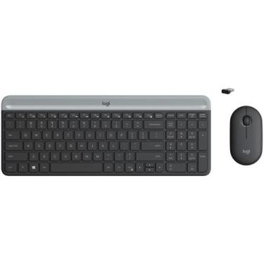 Imagem de Teclado e Mouse Logitech MK470 Slim Ultrafino, Teclas Silenciosas,  La
