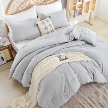 Imagem de Conjunto de edredom weigelia Grey Queen Size com 1 edredom e 2 estojos