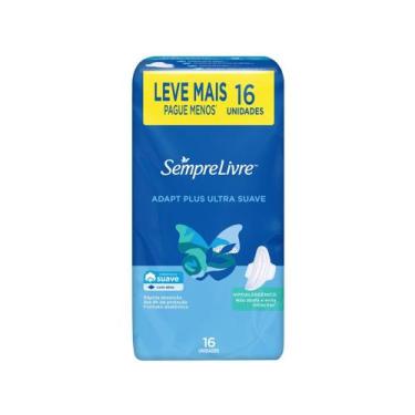 Imagem de Absorvente Sempre Livre Adapt Plus Cobertura Suave com Abas  16 unidad
