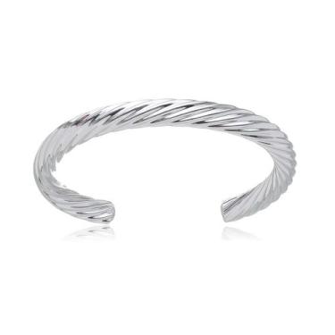 Imagem de Bracelete Cordão Banhado Prata 925 Semijoia Antialérgica com Garantia 