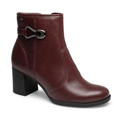 Imagem de Bota Feminina Dakota D2193 Cano Curto Marrom Pinhão Ankle Boot Confort