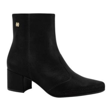 Imagem de Bota Feminina Em Couro De Salto Bloco Ramarim 26-57101, Preto, 36