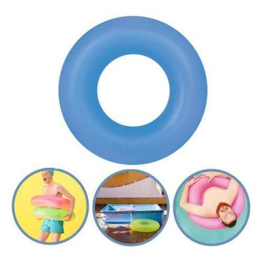 Imagem de Boia Neon Redonda Piscina Adulto Criança Inflável 90cm - Mor