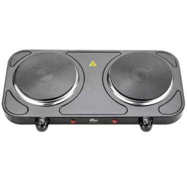 Imagem de Fogão Elétrico Kian FG101 2 Bocas Preto 127V  Ideal para Cozinhas Comp
