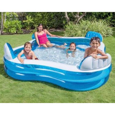 Imagem de Piscina Familiar com Assentos e Porta Copos 990 Litros Intex