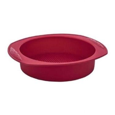 Imagem de Forma Assadeira Antiaderente Silicone 25cm Bolo Torta Pão - Euro