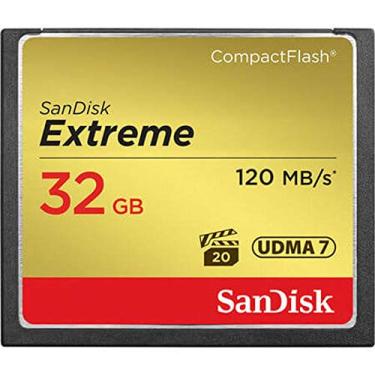 Imagem de Cartão Compact Flash 32Gb SanDisk Extreme 120MB/s (800X) UDMA 7 Full HD