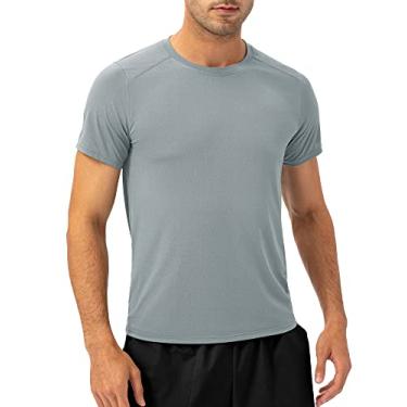 Imagem de yeacher Camiseta esportiva masculina manga curta corrida camisetas gola redonda fitness tops