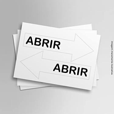 Imagem de Cartela Adesivo Sinalização Etiqueta Setas Abrir (Branco)