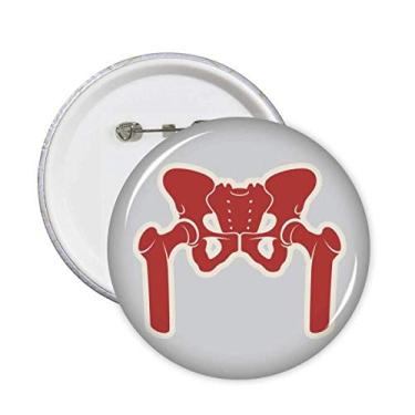 Imagem de Articulação do quadril ilustração humana ossos pinos redondos crachá botão emblema acessório decoração 5 peças