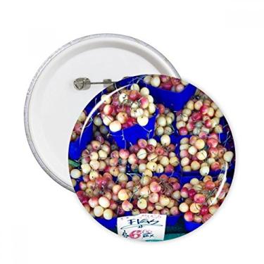 Imagem de Quadro de fotos de frutas frescas cereja alfinetes redondos crachá botão decoração acessório 5 peças