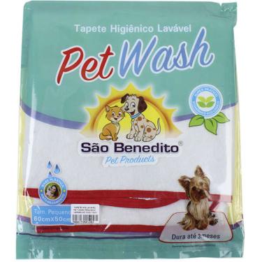 Imagem de Tapete Higiênico Pet Wash São Benedito Pet Lavável Vermelho - Tam. P