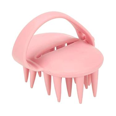 Imagem de Esfoliante de Banho Corporal, Escova de Xampu de Limpeza Ergonômico Silicone para Alívio do Estresse para Hotel (Rosa)