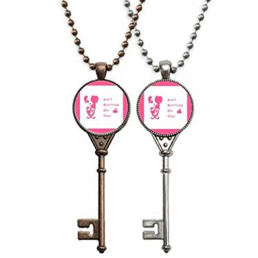 Imagem de OFFbb-USA Colar com pingente de cocô de cachorro da Fierce Harrier, joia para decoração de casais