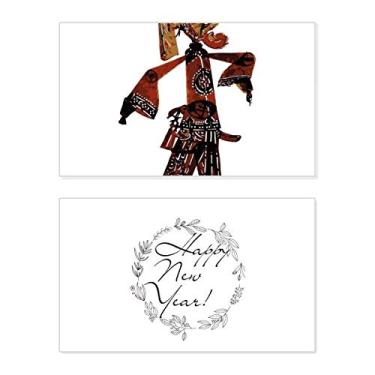 Imagem de China Shadow Play Chinese Opera Festival Ano Novo Cartão de felicitações Bless Message Present