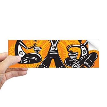 Imagem de DIYthinker Dance Celebrate Mexico Totems Pandeiro Retangular Bumper Adesivo Notebook Janela Decalque