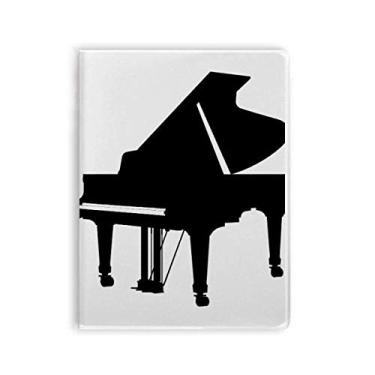Imagem de Caderno de piano com estampa de instrumento de música clássica, capa de goma