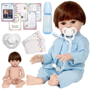 Boneco Para Crianças 5 6 7 Anos Bebe Reborn Realista - Milk