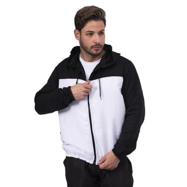 Imagem de Jaqueta Corta Vento Masculina Preta e Branca-Masculino