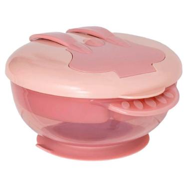 Imagem de Kit Refeição Infantil - Bowl e Talheres - 500ml - Rosa - Buba