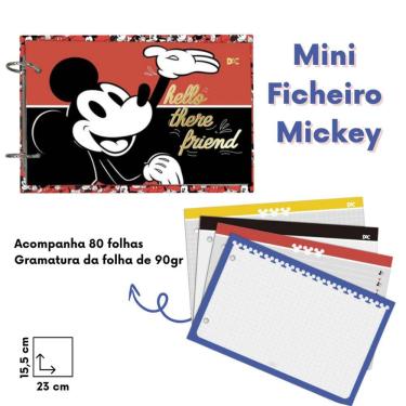 Imagem de Fichário Universitário e Colegial e Mini Ficheiro DAC - Personagens Disney, Minnie, Mickey, Pooh, Stitch, Harry Potter, 