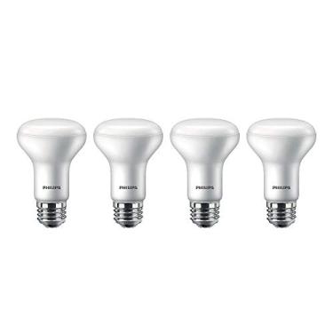 Imagem de Philips LED Lâmpada de inundação regulável R20 com efeito de brilho quente: 450 lúmens, 2200-2700 Kelvin, 6 watts (equivalente a 45 watts), base E26, branco macio, pacote com 4