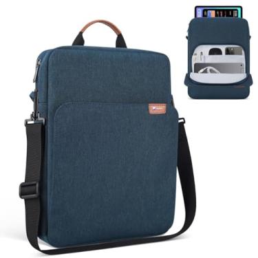 Imagem de Bolsa Premium Resistente à Água para iPad 13-14" MacBook Pro M3 M1, Compartimentos Organizados, Alça Ajustável, Forro Macio