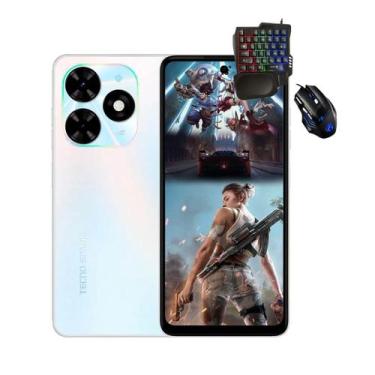 Imagem de Smartphone Gamer Tecno Spark Go White 128GB/4GB RAM Android 13  com Te