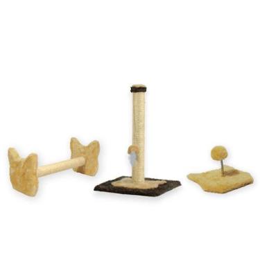 Imagem de Arranhador Para Gatos Poste P Torre Sisal Poste Horizontal e Mola Malu