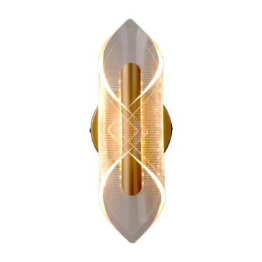 Imagem de Arandela Moderna Dourada Acrílico 27cm Led 7W Bivolt - Nitrolux