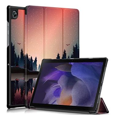 Imagem de Gylint Capa para Galaxy Tab A8 10.5 (2021), capa dobrável de couro PU ultrafina para Galaxy Tab A8 10.5 (2021) SM-X200 / SM-X205 Tablet Dusk