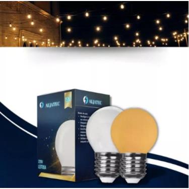 Imagem de Kit 10 Lâmpada Bolinha Leitosa Incandescente 15w 127v E27 - Xelux