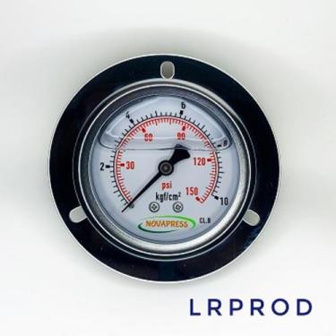 Imagem de Manômetro horizontal -diam.63mm (2. 1/2 ) com escala de 0-10 KGF/CM2 x