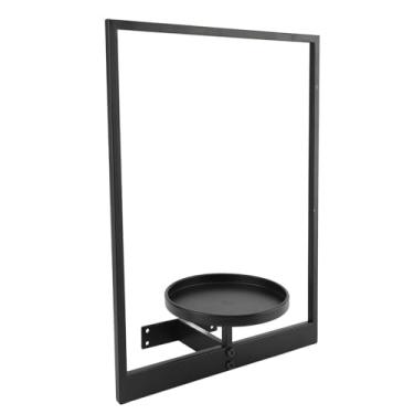 Imagem de Suporte para Plantas de Parede para Porta-retratos, Moldura de Parede para Plantas de Metal Montada na Parede, Estilo Moderno, Decoração de Casa, Prateleiras Pretas para Plantas