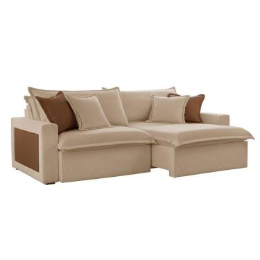 Imagem de Sofá Dallas Linho Dois Módulos De 80cm B15 Meu Sofá Online A226 Linho Bege