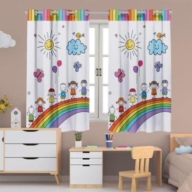 Imagem de Cortina Infantil Blackout Estampada 2,00x1,40 Decoração, Quarto, Menin