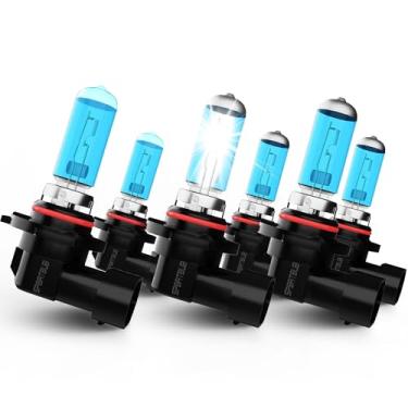Imagem de SPBRTBUB Compatível com lâmpadas de farol de halogêneo Toyota Corolla 2005 2006 2007 2008, farol alto 9005/HB3/H10 + 9006/HB4 faróis baixos + 9006 faróis de neblina, pacote com 6