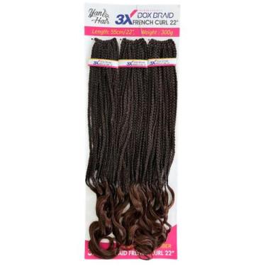 Imagem de Cabelo Box French Curl P/Crochet 55Cm 300g Fibra Premium - GM Hair, 1B