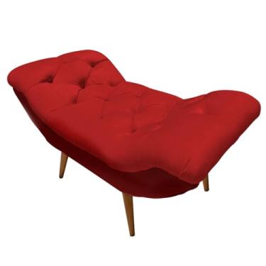 Imagem de Recamier Sofá Calçadeira 1 M Realeza (Suede Vermelho)