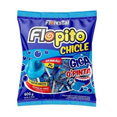 Imagem de Pirulito Flopito Giga Chicle Pinta Língua Azul - 600g - FLORESTAL